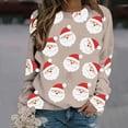 thumbnail image 2 of toraway Sweat à Capuche Graphique pour Femmes Nouveau Chandail en Molleton de Noël Imprimé Col Rond Manches Longues Décontracté à la Mode m, 2 of 4