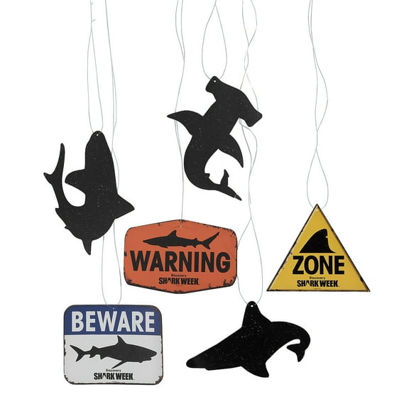 Discovery Shark Week Hanging Decorations - 6 pieces
