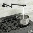 thumbnail image 3 of Kichae Matte Black Pot Filler Faucet, Wall Mount Kitchen Faucet with Double Joint Swing Arm and Single Hole 2 Handles, 3 of 9