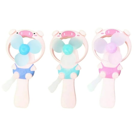 

cdar Mini Fan Fine Workmanship Strong Wind Pig Shape Manual Hand Press Cooling Fan for Home Mini Fan