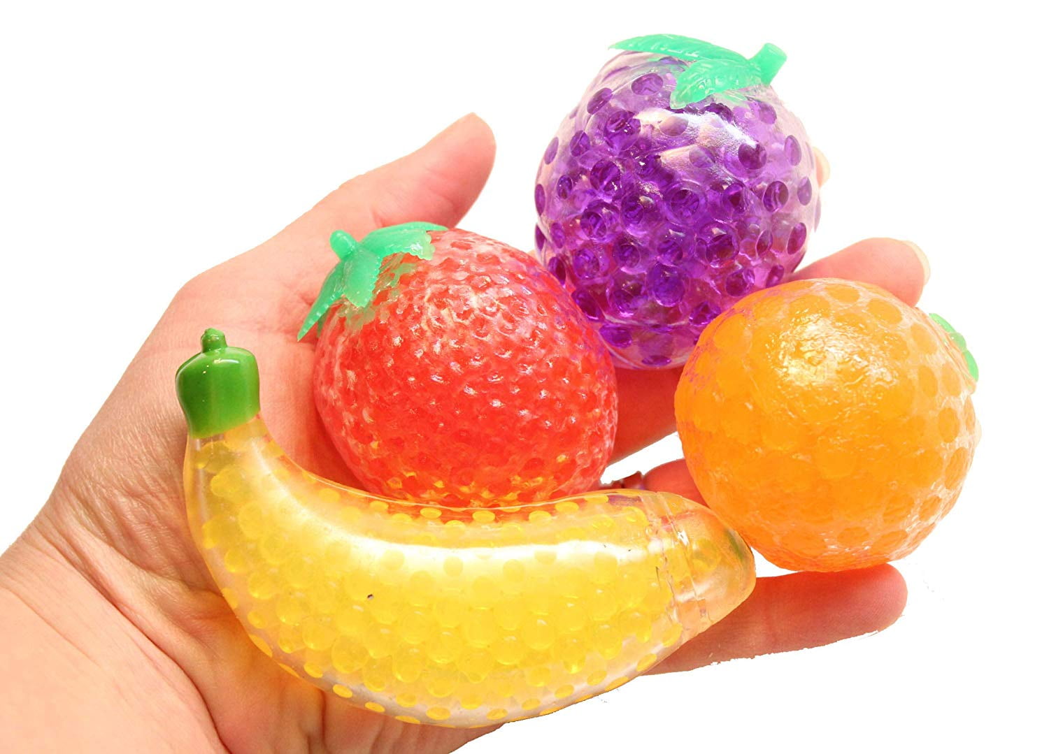Hurtigt Godkendelse renhed 4 Fruit Water Bead Filled Squeeze Stress Balls - Fruit Squishy Toy -  Sensory Fidget, Banana, Strawberry, Grapes, Orange - Walmart.com