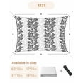 thumbnail image 6 of Sun Shade Sail 6.5x10Ft Modern Black and White Leaf Art Design Uv Block Sunshade Canopy Outdoor Shade Cover Rectangle Shade Cloth For Patio Garden Yard Deck Pergola, 6 of 6