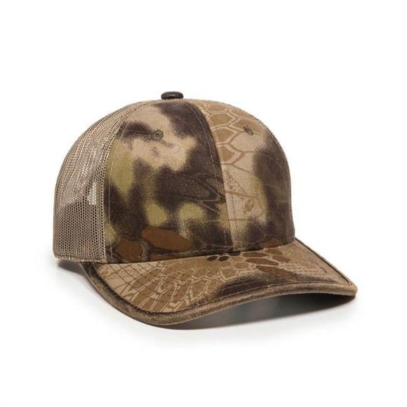 Outdoor Cap 00885792704738 Mesh Back Camo Cap, Kryptek Highlander & Khaki - One Size