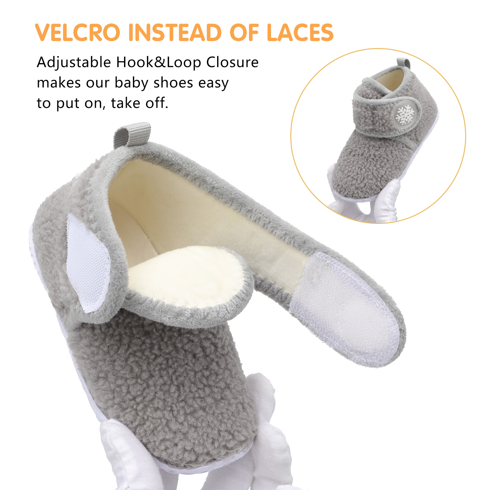 Barerun Toddler Fleece Bootie Slippers photo 6