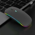 thumbnail image 2 of Ratón inalámbrico Bluetooth Guiheng recargable LED gris, 2 of 7
