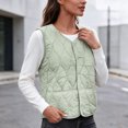 thumbnail image 5 of Edvintorg Women's Fleece Lined Waistcoat Winter Sleeveless Vest Casual Outerwear with Pockets Plus Size Womens Clothing, 5 of 8