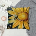 thumbnail image 2 of Summer Pillow Cover Sunflower Bee Decor Farmhouse Seasonal Decorative Throw Pillow Case for Home Sofa Couch, 2 of 5