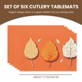 thumbnail image 2 of Aesthetic Placemats - Heat-Resistant Rustic Fall Place Mats - Fade-Resistant Simple Lines Vector Illustrations . Flat Vector Leaves Place Mats 6pcs/Pack 17.7"x13", 2 of 5