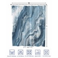 thumbnail image 4 of Split Shower Curtain for Transfer Bench, Blue Marble Fabric Shower Curtains for Bathroom, Abstract Ink Painting Art Modern Tub Sliding Transfer Bench Waterproof Bath Curtains 72"x78", 4 of 9