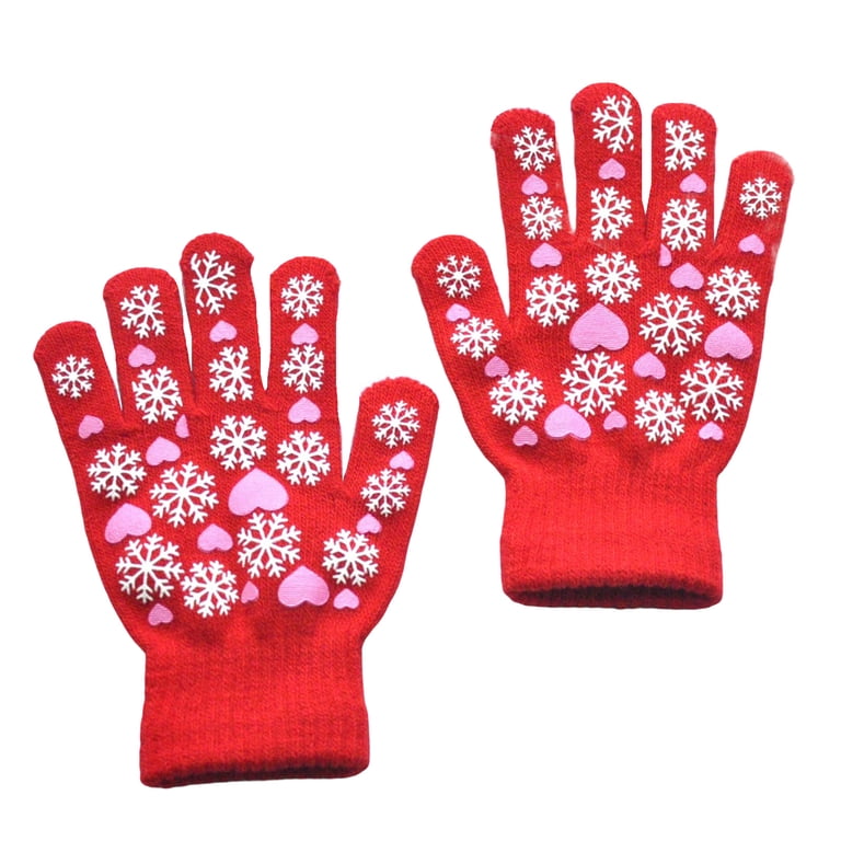 Guanti Invernali Bambini 3 Paia - Maglia Acrilica, Taglia Unica 4-9 Anni, Colorati E Morbidi