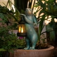 thumbnail image 3 of Joernso Garden Rabbit Figurine with Solar Lantern Indoor Outdoor Resin Bunny Statue Sculpture Patio Yard Lawn Animal Easter Decoration Ornament, 3 of 7