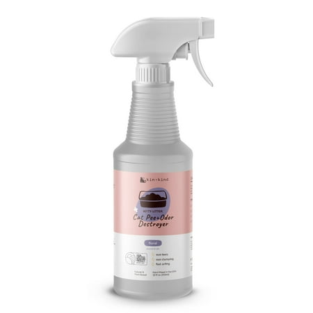 UPC: 0850027253213 | kin+kind Pet Odor Eliminator for Home – Litter Deodorizer Pet Urine Odor Eliminator Spray and Stain Remover Spray for Harwood Floods Carpet and Fabric – Pee Odor and Stain Destroyer 32 fl oz