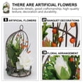 thumbnail image 6 of Linaichen Hanging Birdcage 1Pc Hanging Bird Cage Adornment Party Simulation Rose Flower Rack Decor (White), 6 of 8