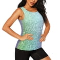 thumbnail image 2 of Balery Beautiful Glitter Camiseta sin mangas estampada ligera para mujer, tops de entrenamiento sin mangas, camisetas de yoga transpirables de secado rápido.-Small, 2 of 7