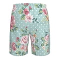 thumbnail image 6 of Kdxio Vintage Floral Pattern Mens Casual Shorts - Drawstring Summer Beach Sports Shorts for Men, 6 of 9