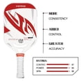 thumbnail image 7 of Carbon fiber pickup racket with air throat, hot formed pickup racket for power and control, 14mm polypropylene honeycomb core, textured carbon sand surface, 7 of 7
