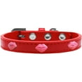 thumbnail image 4 of Dog, Puppy  Pet Widget Fashion Collar, "Pink Glitter Lips", 4 of 5