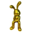thumbnail image 2 of GUOOL Modern Rabbit Statue Bunny Figurine Sculpture Resin Craft Sitting Posture Figure Left, 2 of 9