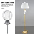 thumbnail image 4 of FUTUREORYY 4Pcs Crystal Lamp Finials Transparent Solid Caps Elegant Light Knob Decor for Table Lamps, 4 of 5