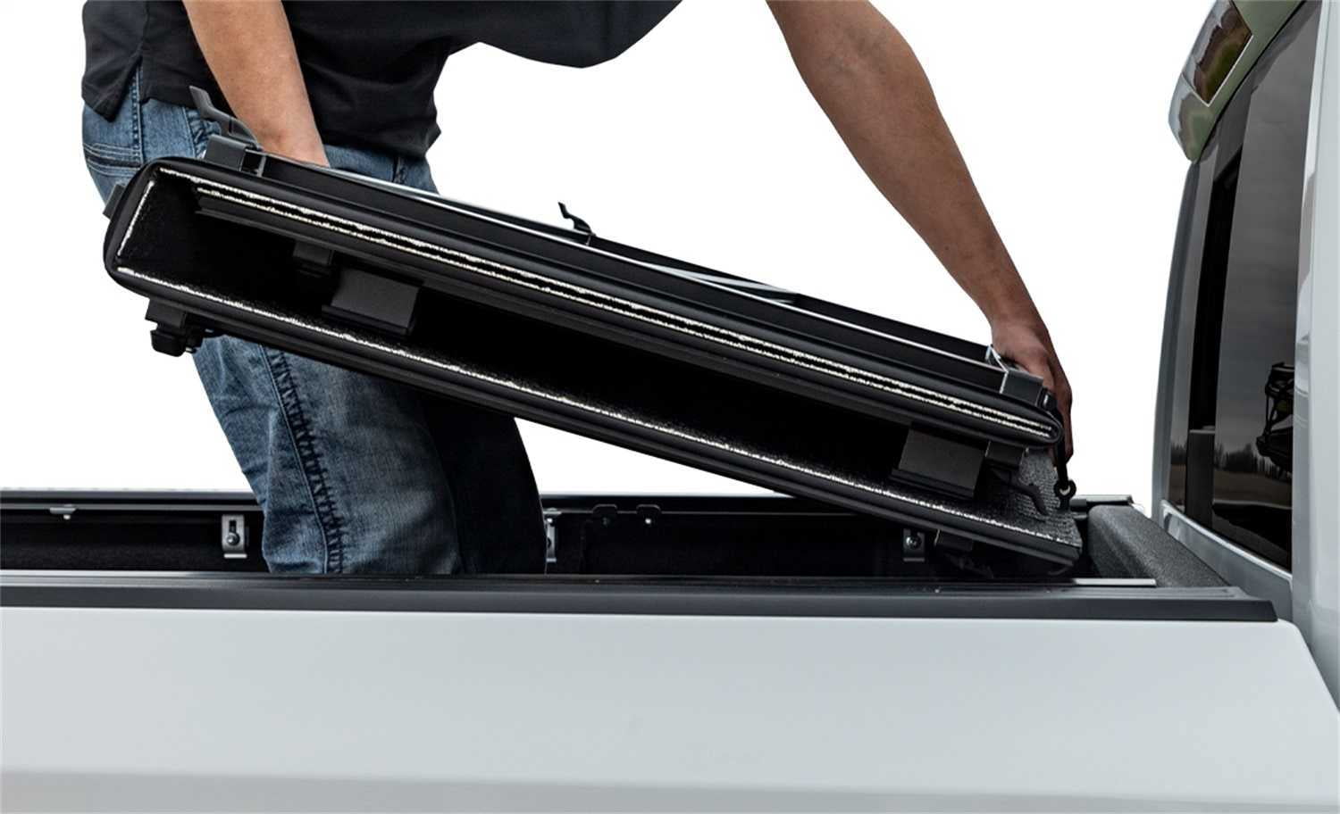 ACI LED Lights B0050099 LOMAXTM Professional Series Tonneau Cover, Diamond Plate Finish Single Rail
