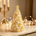 thumbnail image 3 of DIY Beaded Christmas Tree Kit, Sparkling Holiday Craft Set with Pearls, Crystals & Beads, Handmade Christmas Decoration for Adults, Yellow, 3 of 6