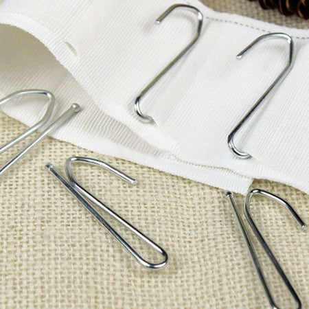 Single Prong Metal Pleat Drapes Curtain Hooks Clips 62x20mm 50pcs