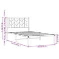 thumbnail image 3 of vidaXL Twin XL Metal Bed Frame with Headboard, Under Bed Storage, Noise Free, White, No Mattress, 3 of 11
