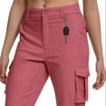 thumbnail image 4 of LEBONYARD Linen Wide Leg Pants Women Cool Summer,Capris Womens Pants with Pockets Loose Casual Dressy Lightweight Ladies Baggy Cargo Shorts Capris for Hiking Pink XXXL, 4 of 9