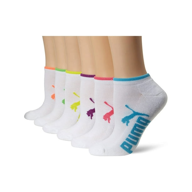 PUMA Puma Womens 6 pack Low Cut Cushioned Sport Socks size 911 White
