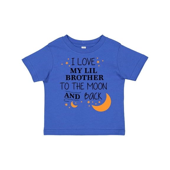 Inktastic I Love My Lil Brother to the Moon and Back Boys or Girls Toddler T-Shirt