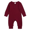 thumbnail image 3 of CAICJ98 Newborn Baby Boy Girl Knitted Romper Jumpsuit Solid Long Sleeve Legging Bodysuit Playsuit Winter Clothes,Size 18-24 Months, 3 of 3