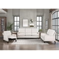thumbnail image 2 of Pemberly Row Fabric Upholstery Reclining Chair in Beige & Gray Striped, 2 of 8