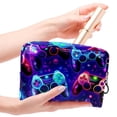 thumbnail image 4 of Game Controller Waterproof Cosmetic Storage Bag with Zipper, Lightweight, Large Capacity, Printed Design - Makeup Pouch for Women and Girls on the Go!, 4 of 6