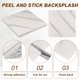 thumbnail image 4 of Uxcell 10 piezas de azulejos autoadhesivos 11.8"x11.8" PVC para cocina y baño, blanco/dorado, 4 of 7
