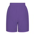 thumbnail image 7 of Riforla Women Fashion Casual Shorts Drawstring Pull on Short Comfy Elastic High Waist Loose Shorts for Women Purple S, 7 of 7
