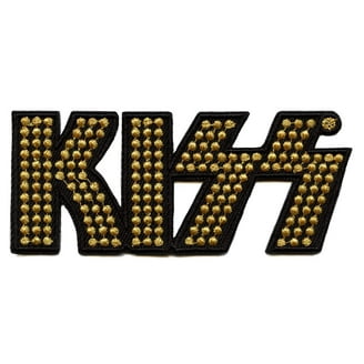 KISS Patch Star Banners Band Logo New Official Black Woven Iron On 90 X