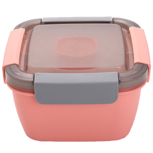 Recipiente apilable para ensaladas para el almuerzo, 3 compartimentos, caja bento de 50 oz para aderezos para ensaladas, bocadillos, ensaladera