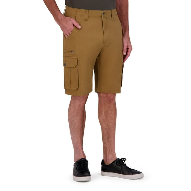 IRON Clothing Co Men's Flex Waistband Stretch Twill Multi Pocket Cargo Short