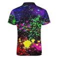 thumbnail image 5 of Wet Paint Retro Color Splash Men Zipper T-shirt Summer Casual Short Sleeve T-shirt Top, 5 of 7