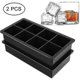 thumbnail image 1 of 2pcs Square Ice Cube Trays Silic - Lar Ice Tray Molds For Ma 8 Giant Ice, 1 of 5