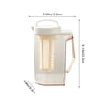 thumbnail image 3 of MMJ Cold Brew Coffee Maker Pitcher 1.6L with Removable Filter Spill Safe Carafe for Iced Tea Fruit 9.05x5.9x3.54in, 3 of 6