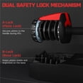 thumbnail image 4 of Yaheetech 52.5lb Adjustable Dumbbell Set with Anti-Slip Handle and Tray, Black, 4 of 8