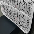 thumbnail image 3 of England Microwave Oven Cover, Famous Cities in Monochrome Hand Lettering Style Bristol London Oxford, Water Resistant Organizer with Pockets for Kitchen, 36" x 12", Black White Vermilion, by Ambesonne, 3 of 4