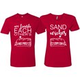 thumbnail image 1 of We Finish Each Others Sandwiches His and Hers Matching Couples T shirts, Red, Mens S-Womens L, 1 of 3