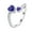 Blue, variant on Adjustable Ring Birthstone Couple's Ring Heart Constellations Birthday Jewelry Personalized Gift for Him Her