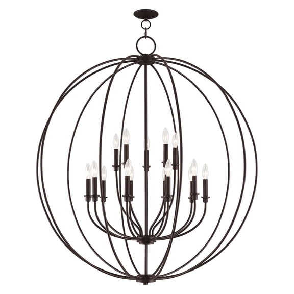 Livex Lighting - Milania - 15 Light Foyer Chandelier in Farmhouse Style - 42