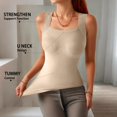 thumbnail image 7 of Compression Tank Tops for Women Scoop Neck High-Support Camisole Babydoll Travel Camisole Breathable Racerback Body Shaper Khaki XL, 7 of 7
