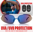 thumbnail image 3 of Gafas de sol Franklin Sports Oval MLB WHT DLX FLIP-UP blancas, 3 of 9