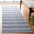 thumbnail image 2 of SAFAVIEH Striped Kilim Hilbert Striped Cotton Runner Rug, Ivory/Blue, 2'3" x 8', 2 of 8