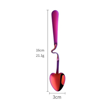 

Livesture Heart-shaped stainless steel hanging cup spoon Magic red Type V